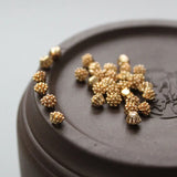20pcs 4mm Copper Flower Buds Jewelry DIY Earrings Brooch Beads Women Making