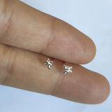 20pcs 925 Silver Nose Pin Stud Butterfly Shape Nostril Piercing Jewelry