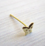 20pcs 925 Silver Nose Pin Stud Butterfly Shape Nostril Piercing Jewelry
