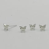 20pcs 925 Silver Nose Pin Stud Butterfly Shape Nostril Piercing Jewelry