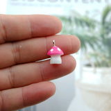 20pcs Mushroom Resin Charms for DIY Jewelry Making