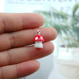 20pcs Mushroom Resin Charms for DIY Jewelry Making