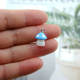 20pcs Mushroom Resin Charms for DIY Jewelry Making