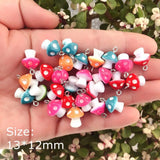 20pcs Mushroom Resin Charms for DIY Jewelry Making