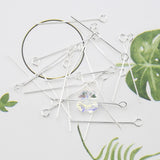 20pcs 25mm 925 Sterling Silver Eye Head Pins for Earrings Jewelry Findings