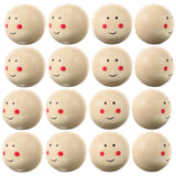 20pcs Painted Wooden Beads Smile Wood Spacer Beads for DIY Jewelry Making 25mm