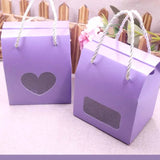 20pcs Clear Heart Window Candy Boxes with Handle for Wedding