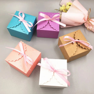 20pcs Colorful Paper Jewelry Gift Boxes with Ribbon