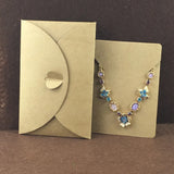 20pcs Paperboard Envelope + 20pcs Necklace display card 15x10