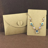20pcs Paperboard Envelope + 20pcs Necklace display card 15x10