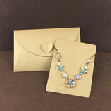 20pcs Paperboard Envelope + 20pcs Necklace display card 15x10