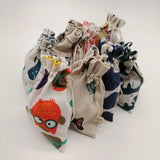 20pcs Jute Bag Drawstring Christmas Gift Bags Wedding Pouches Diy