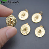 20pcs High Nickel Plated CZ Pave Oval Brass Charms for DIY Jewelry