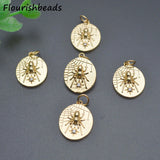 20pcs High Nickel Plated CZ Pave Oval Brass Charms for DIY Jewelry