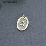 20pcs Nickel Colorful Enamel Oval Star Metal Charms Lot