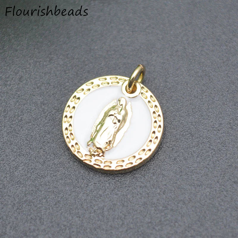 20pcs Jesus Metal Bracelet Charms Nickel Plated Religious Pendants