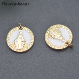 20pcs Jesus Metal Bracelet Charms Nickel Plated Religious Pendants