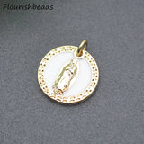 20pcs Jesus Metal Bracelet Charms Nickel Plated Religious Pendants