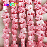 20pcs Pink Fish Shape Coral Beads for Jewelry Making Necklace Bracelet
