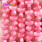 20pcs Pink Fish Shape Coral Beads for Jewelry Making Necklace Bracelet