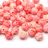 20pcs Pink Fish Shape Coral Beads for Jewelry Making Necklace Bracelet