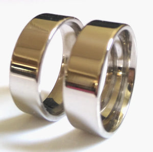 20pcs 316L Stainless Steel High Polished Rings Men Women Band Jewelry