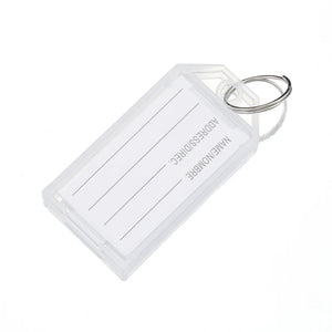 20pcs Plastic Key Tags with Flap Label Window Strong Split Ring