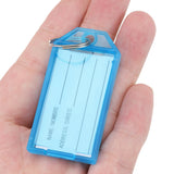 20pcs Plastic Key Tags with Flap Label Window Strong Split Ring