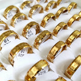 20pcs 6mm Heart Stainless Steel Plate Ring Wedding Engagement Jewelry