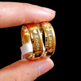 20pcs 6mm Heart Stainless Steel Plate Ring Wedding Engagement Jewelry