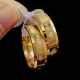 20pcs 6mm Heart Stainless Steel Plate Ring Wedding Engagement Jewelry