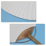20pcs Bamboo Handle Blank Calligraphy Painting Fan