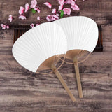 20pcs Bamboo Handle Blank Calligraphy Painting Fan