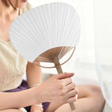 20pcs Bamboo Handle Blank Calligraphy Painting Fan