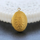 20pcs Vintage Brass Locket Pendants Charms