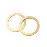 20pcs Raw Brass Circle Ring Charms Pendant O Rings for DIY Jewelry Making
