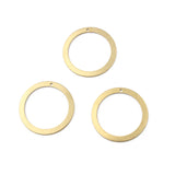 20pcs Raw Brass Circle Ring Charms Pendant O Rings for DIY Jewelry Making