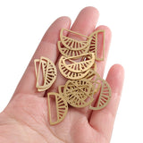 20pcs Raw Brass 22x12.5mm Half Round Charm Earring Charms DIY Jewelry Findings