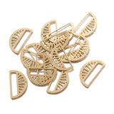 20pcs Raw Brass 22x12.5mm Half Round Charm Earring Charms DIY Jewelry Findings