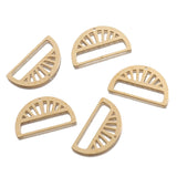 20pcs Raw Brass 22x12.5mm Half Round Charm Earring Charms DIY Jewelry Findings