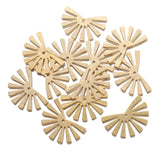 20pcs Raw Brass Hollow Textured Flower Leaf Charms for Earrings DIY Jewelry