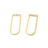 20pcs Raw Brass Charms Open D Arch Shape Pendant Jewelry Making
