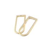 20pcs Raw Brass Charms Open D Arch Shape Pendant Jewelry Making
