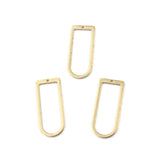 20pcs Raw Brass Charms Open D Arch Shape Pendant Jewelry Making