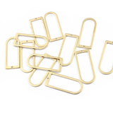 20pcs Raw Brass Charms Open D Arch Shape Pendant Jewelry Making