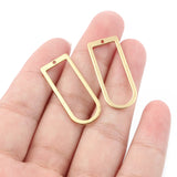 20pcs Raw Brass Charms Open D Arch Shape Pendant Jewelry Making