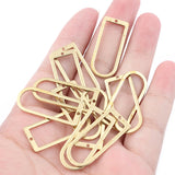 20pcs Raw Brass Charms Open D Arch Shape Pendant Jewelry Making