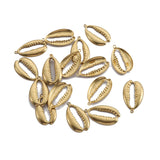 20pcs Raw Brass Conch Shell Charm Cowries Mouth Charms