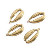 20pcs Raw Brass Conch Shell Charm Cowries Mouth Charms