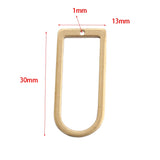 20pcs Raw Brass D Shape Charms for Jewelry Making